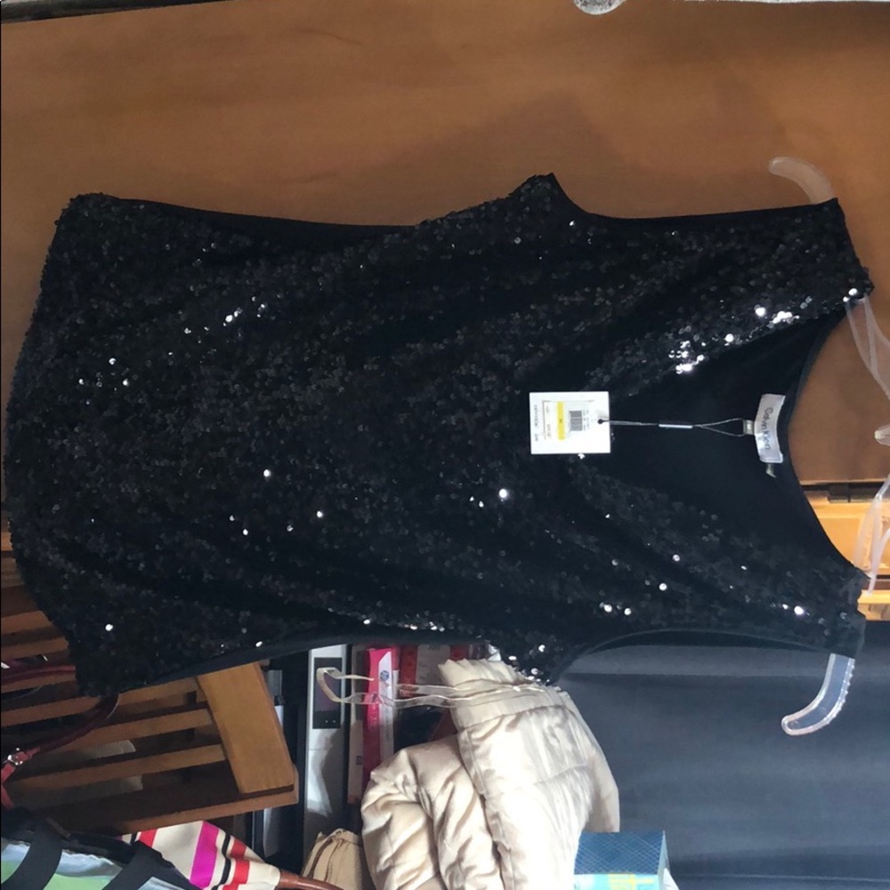 Calvin Klein sequined top